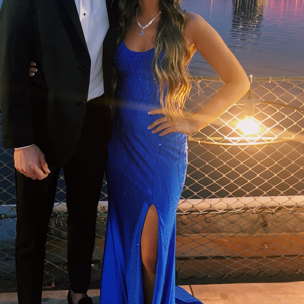 Blue prom dress